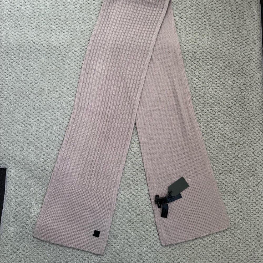 All Saints NWT Ribbed Knit Scarf - Pink